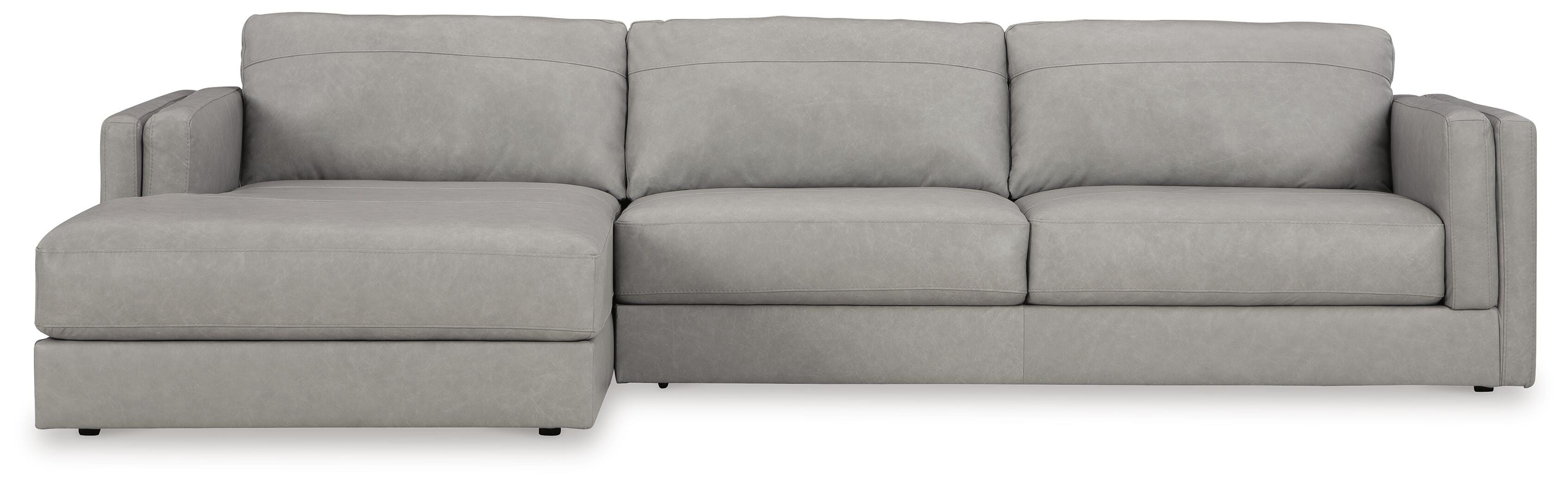 Amiata 2-Piece Leather Sectional with Chaise