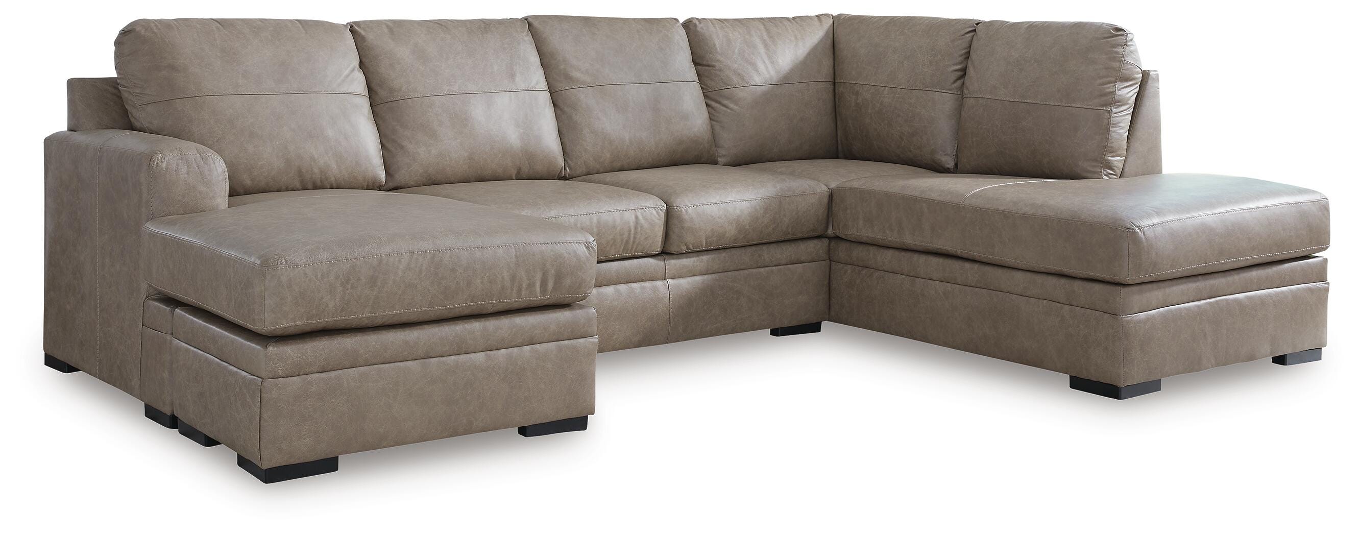 Amuleto 2-Piece Leather Sectional with Chaise