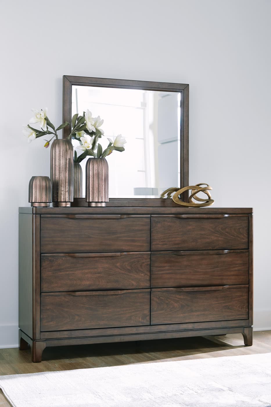 Korestone 6 Drawer Dresser and Mirror